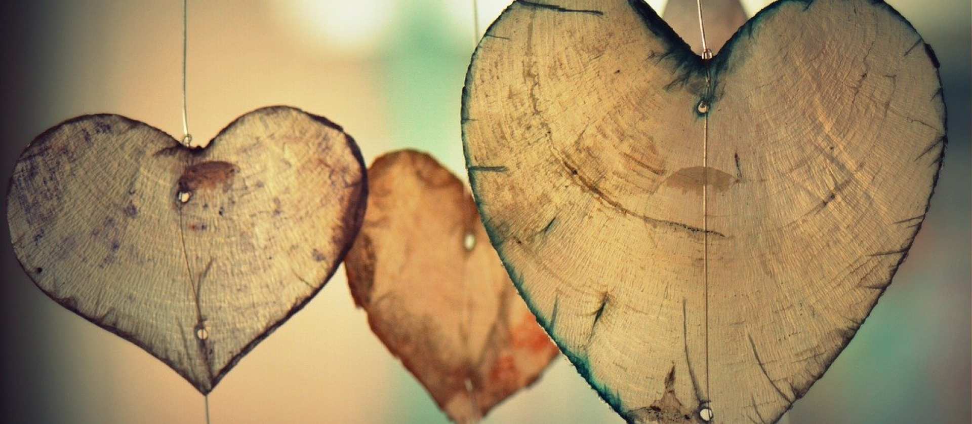 wooden heart ornaments